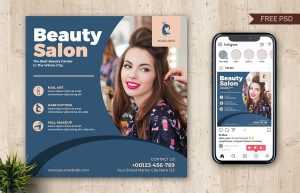 Free Beauty Spa Parlour Salon Social Ad Post PSD Template