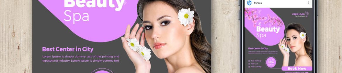 Free Beauty Spa Salon Instagram Post Design PSD Template