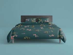 Free Bed Sheet Quilt Cover Linen Mockup PSD