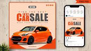 Free Best Car Sale Poster Ad PSD Template