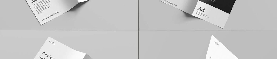 Free Bi-Fold Brochure Mockup PSD set