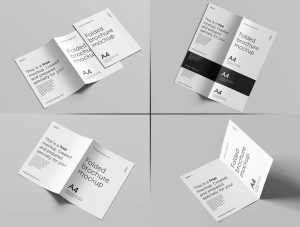 Free Bi-Fold Brochure Mockup PSD set