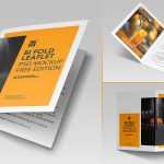 Free Bi Fold Leaflet PSD Mockup