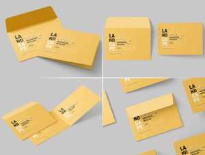 Free Bi-Fold Wedding Invitation Card Mockups PSD Set