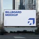 Free Big Billboard in a City Center Mockup