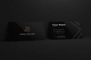 Free Big Black Business Card Mockup Bundle