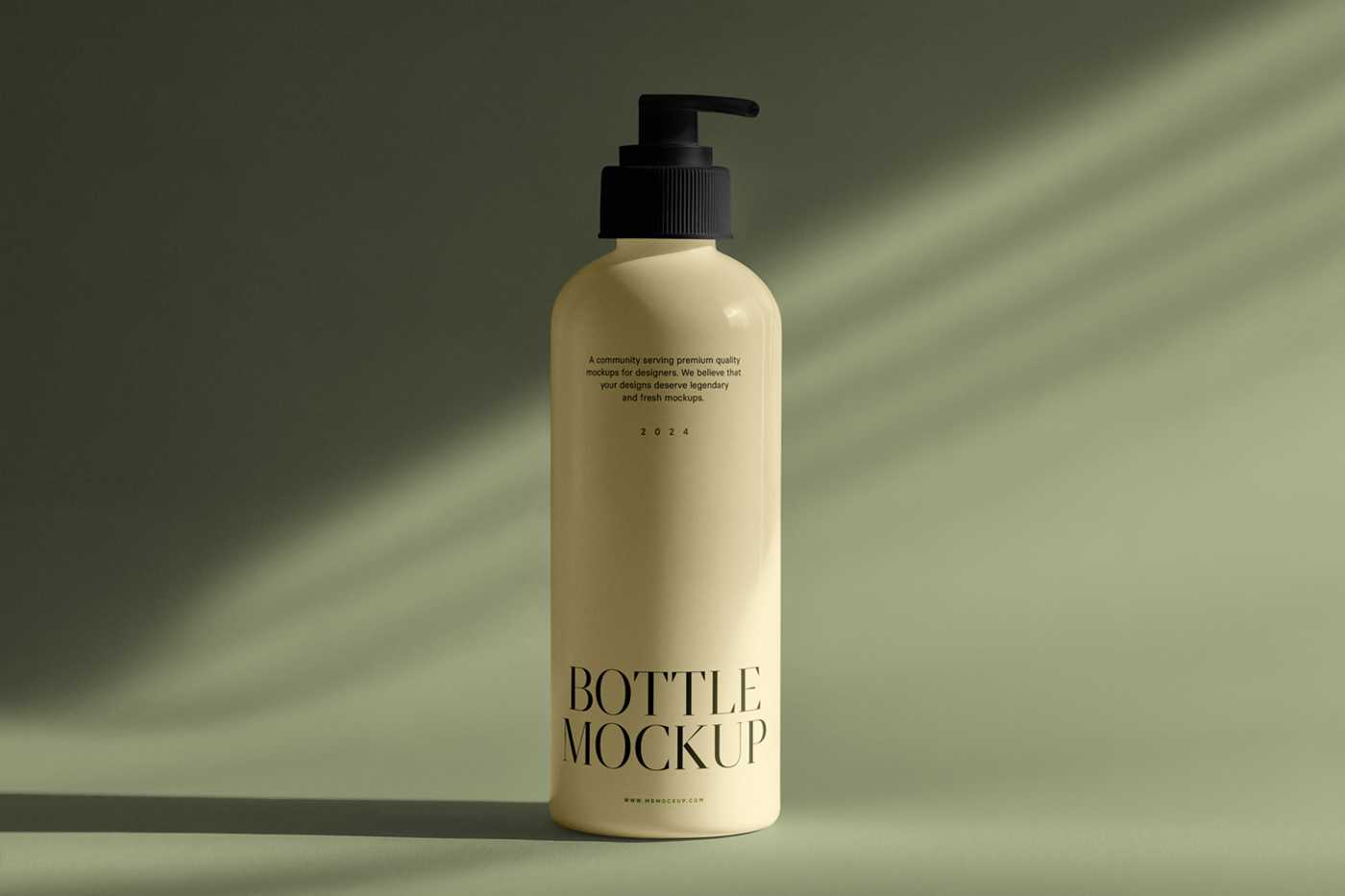 Free Big Bottle with Dispenser Mockup