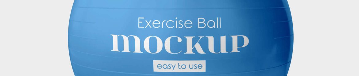 Free Big Gym Exercise Ball Mockup PSD Set