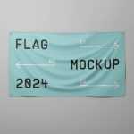 Free Big Horizontal Flag Mockup
