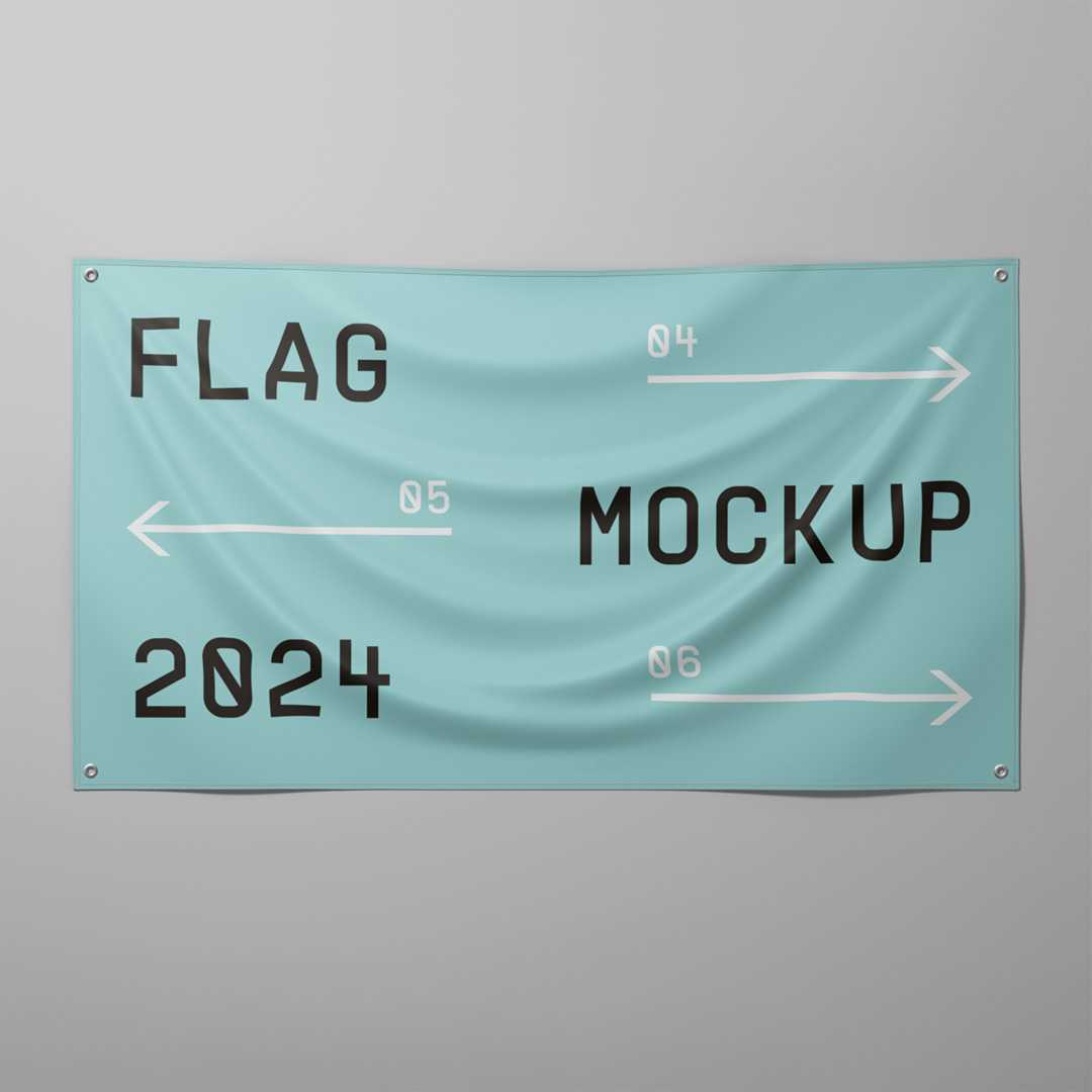 Free Big Horizontal Flag Mockup