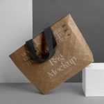 Free Big Paper Shopping Bag Mockup