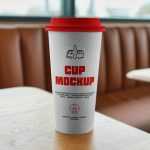 Free Big Vertical Coffee Cup Mockup