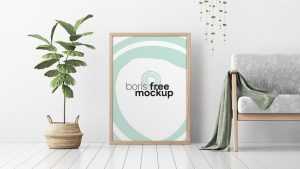 Free Big Vertical Rectangle Poster Mockup PSD