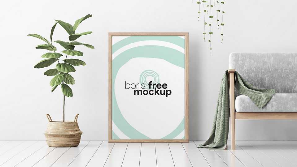 Free Big Vertical Rectangle Poster Mockup PSD