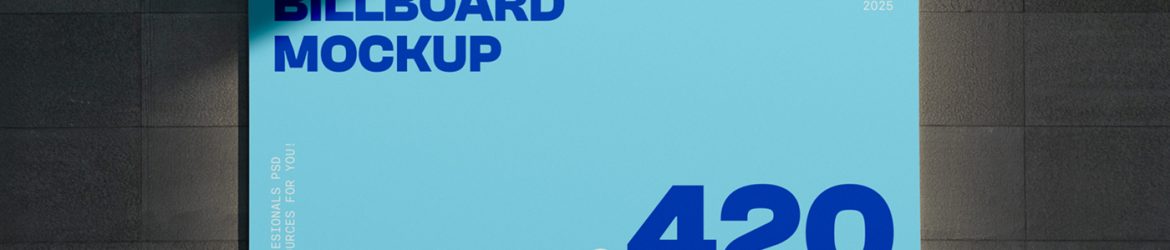 Free Billboard above Underground Passage Mockup