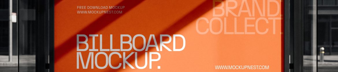 Free Billboard Mockup At Bus Stop