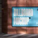 Free Billboard on a Building Mockup
