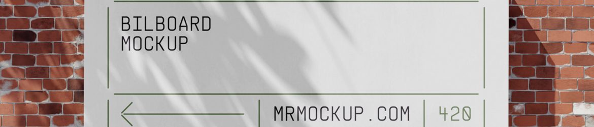 Free Billboard on Brick Wall Mockup Free Billboard on Brick Wall Mockup