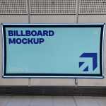 Free Billboard on Wall Mockup