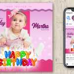 Free Birthday Party Invitation Social Media Post Template PSD