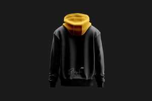Free Black Hoodie Mockup Back Side