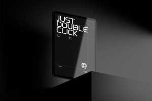 Free Black iPad Pro 12.9 Mockup PSD