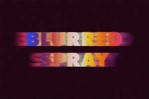 Free Blurred Spray Stencils Text and Logo Effect Mockup PSD