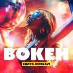 Free Bokeh Photo Overlays Effect PSD Template