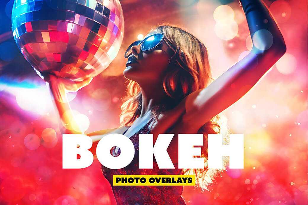 Free Bokeh Photo Overlays Effect PSD Template