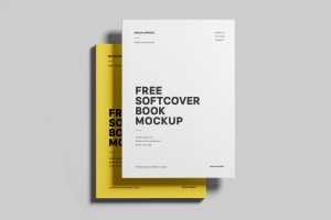 Free Book Cover Mockup Top View