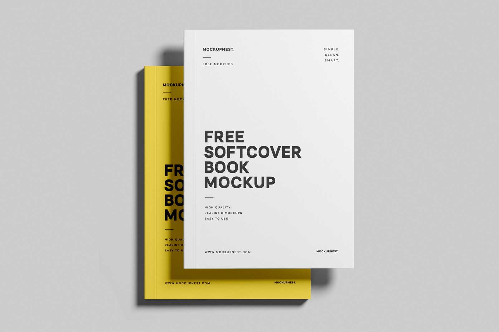 Free Book Cover Mockup Top View