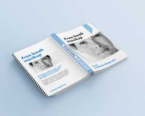 Free Book with Rounded Corners Mockup (8 PSD Files)