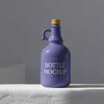 Free Bottle Standing on Concrete Mockup - Free PSD Download Free Bottle Standing on Concrete Mockup