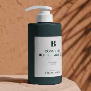 Free Bottle with Dispenser Mockup