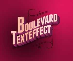 Free Boulevard Retro Text Effect PSD