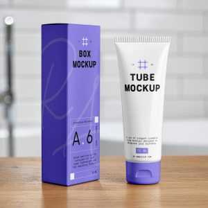 Free Box & Cosmetic Tube Mockup