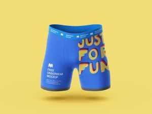 Free Boxer Briefs Men’s Underwear Mockup PSD