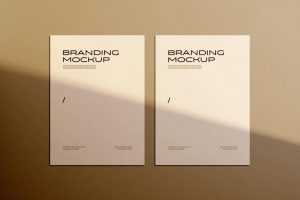 Free Branding Identity Simple Letterhead Mockup PSD
