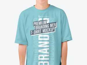 Free Branding Men T-Shirt Mockup PSD