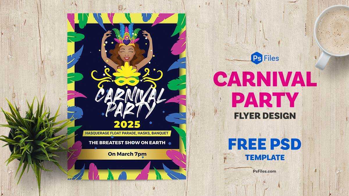 Free Brazil Carnival Party Flyer Free PSD Template PSD