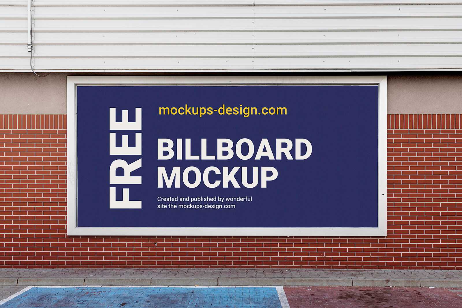 Free Brick Wall Mounted Billboard Mockup PSD – Free PSD Download Free Brick Wall Mounted Billboard Mockup PSD