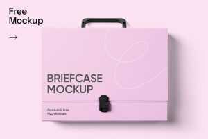 Free Briefcase Mockup PSD