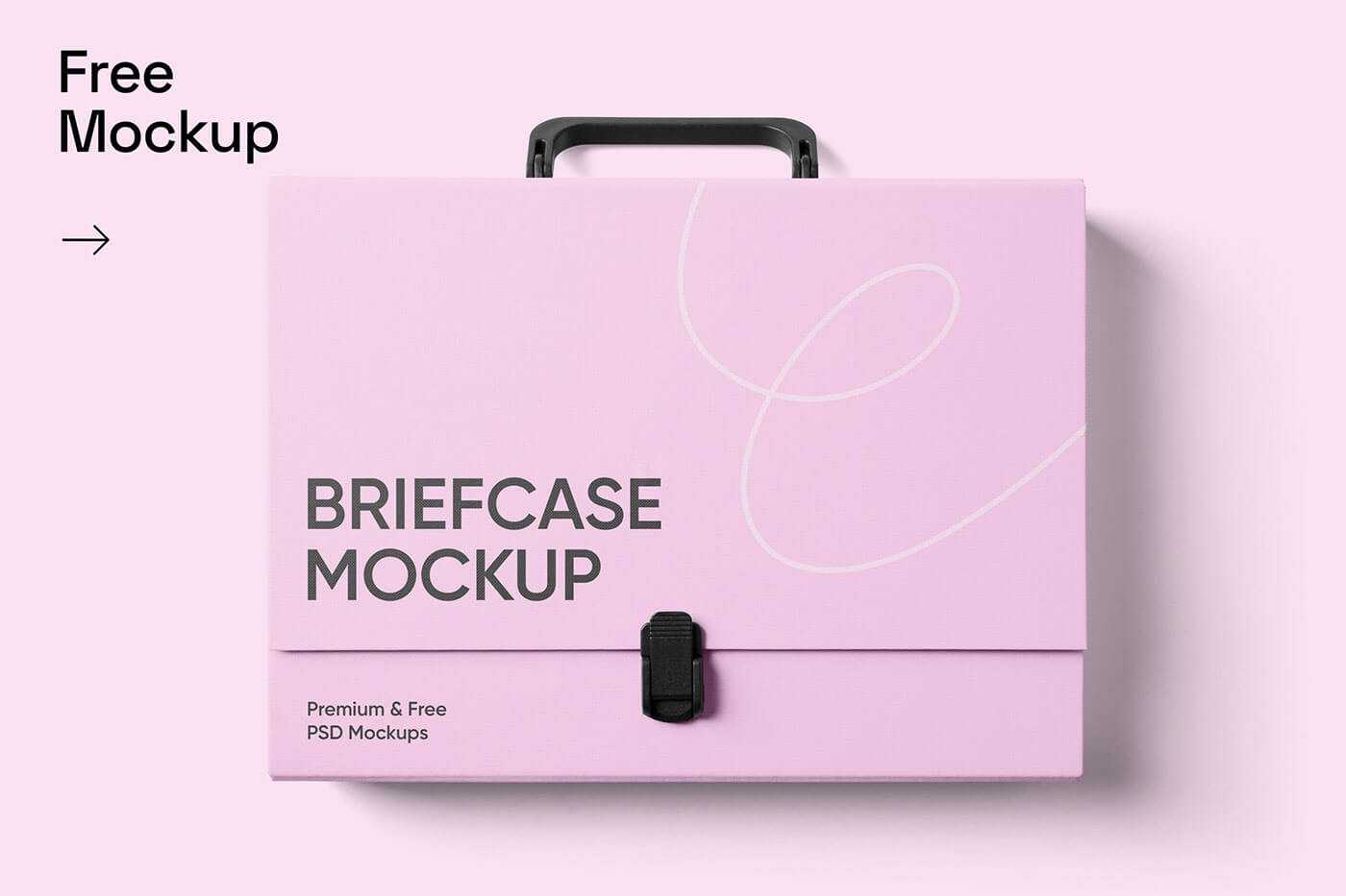 Free Briefcase Mockup PSD
