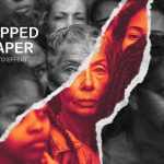 Free Bright Torn Paper Piece Photo Effect PSD