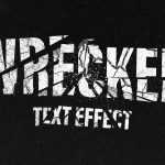 Free Broken Photoshop Text Effect PSD