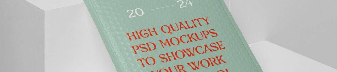 Free Bubble Envelop on Boxes Mockup