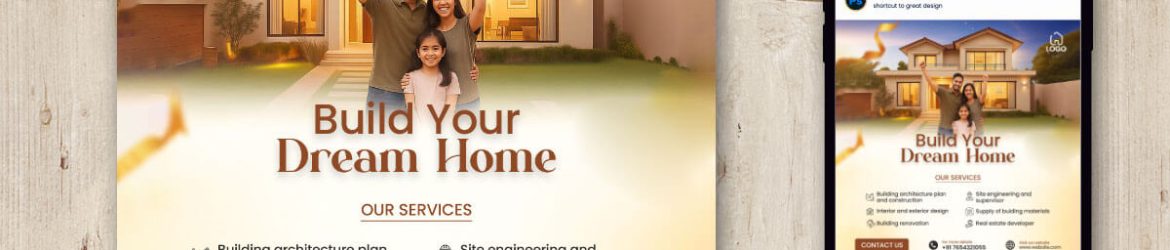 Free Build Your Dream Home Social Media Post PSD Template