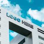 Free Building Embossed Logo Signage Mockup PSD - Best Free Mockup