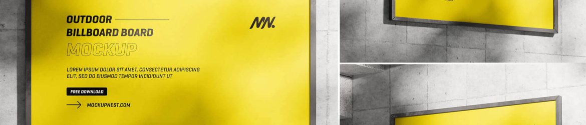 Free Building Wall Billboard Mockups PSD set