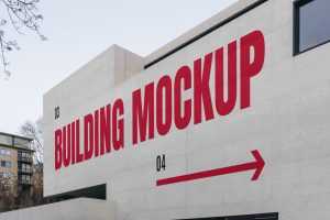 Free Building Wall Mockup